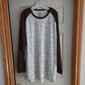 The Foundry Supply Co. Maroon and Heather Gray Shirt